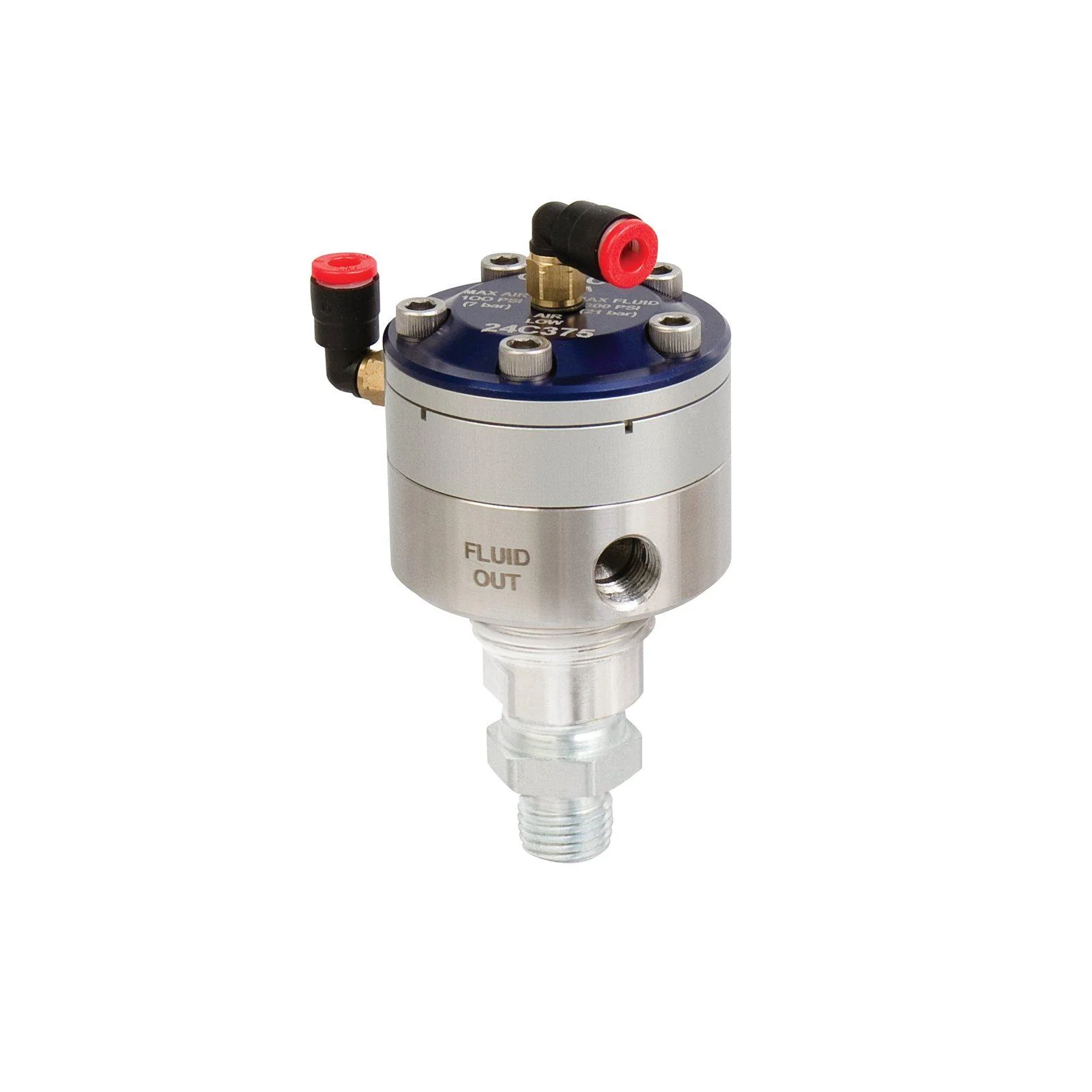 Graco 1:1 Precision Flow Fluid Pressure Regulator - 90 PSI Silver Ratio Spacer - Ysert