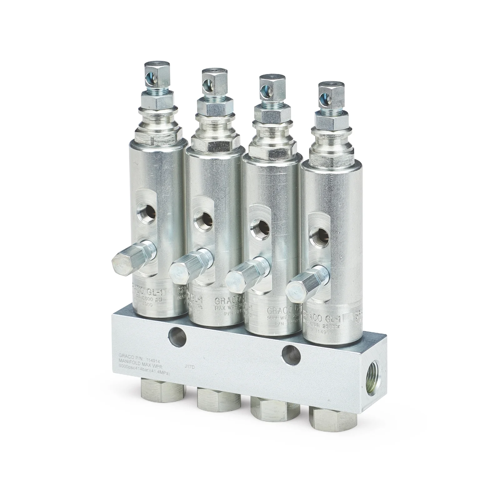 Graco GL-1™ Grease Injectors - 4 Injectors and Manifold - Ysert
