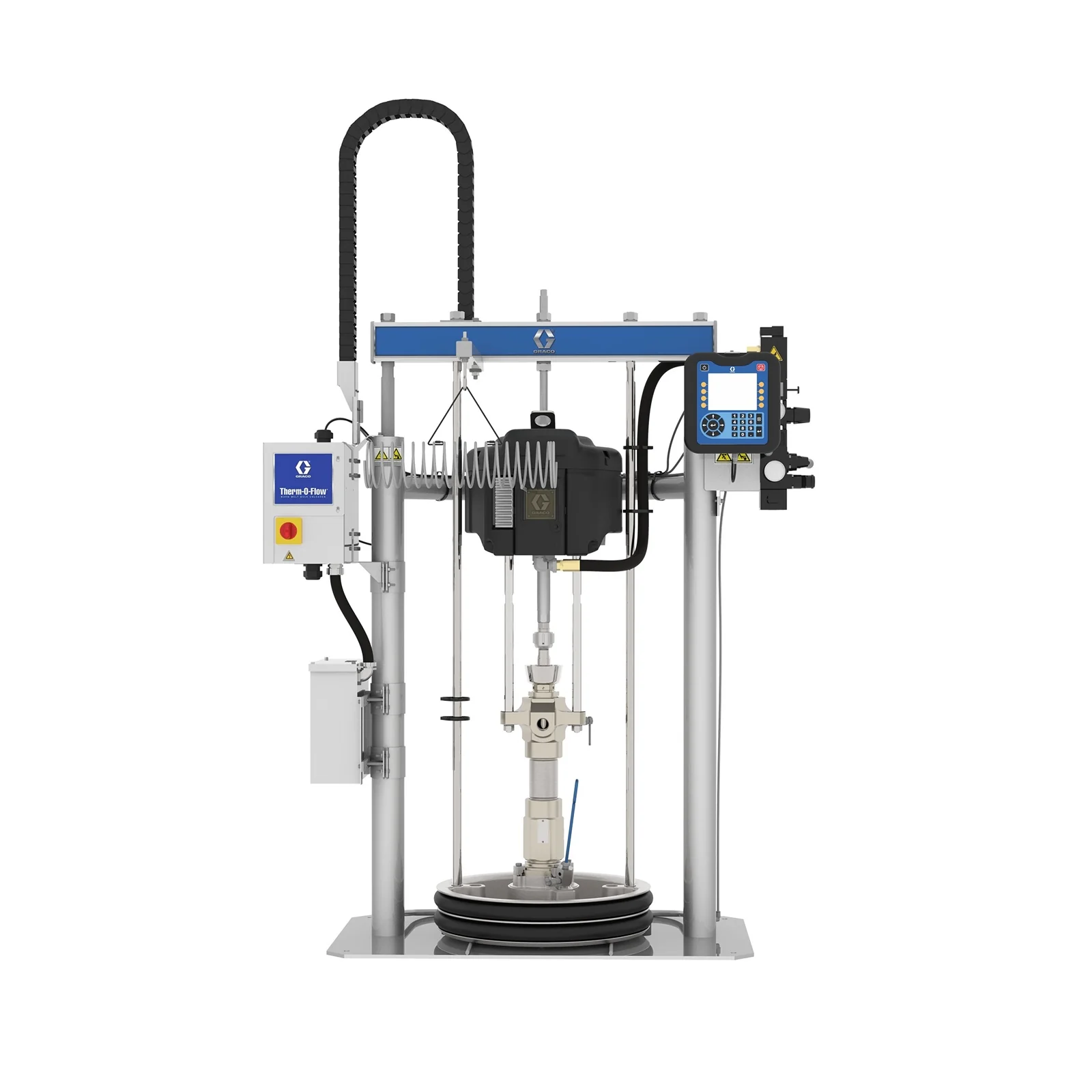 36:1 TOFw Check-Mate Severe Duty, Ambient, 55 Gal (200L) D200, 16 Gal (60L) Aluminum Platen, EPDM, 480V, ADM - Ysert