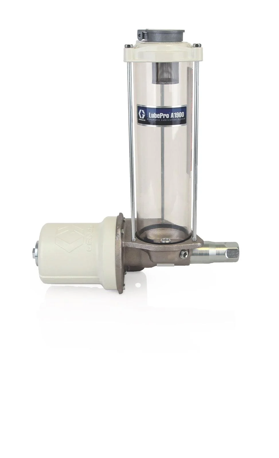 Graco LubePro™ A1900 Horizontal Oil Pump, 2 L Reservoir, Normally Open, Low Level - NPT - Ysert