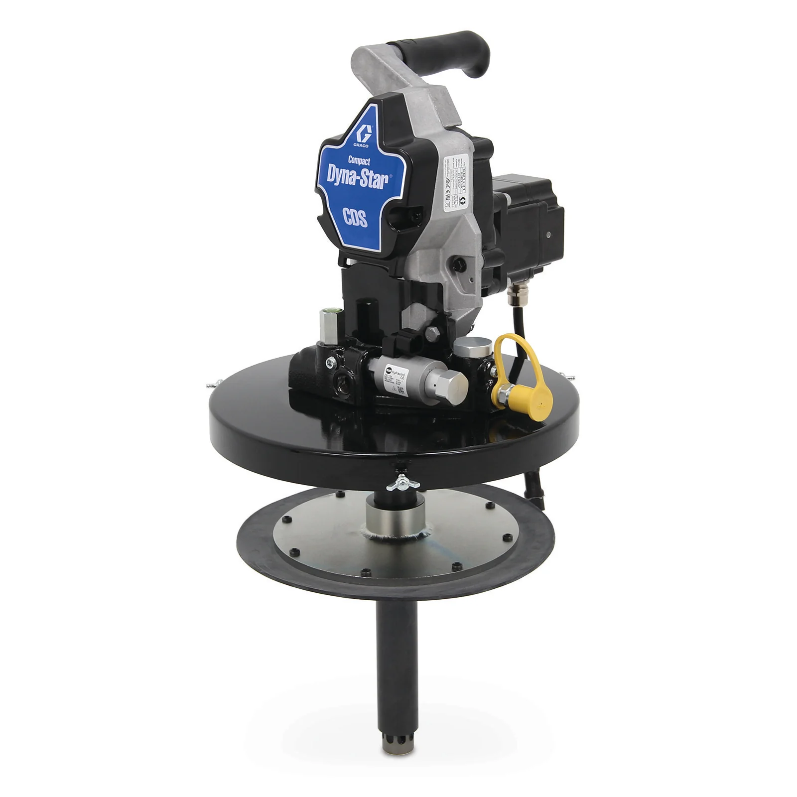 Graco Compact Dyna-Star® 24 VDC 35 lb Oil or Grease Bucket Kit, Vent-Valve Pump, Lifting Handle, Pressure and Low-Level Switch - Ysert