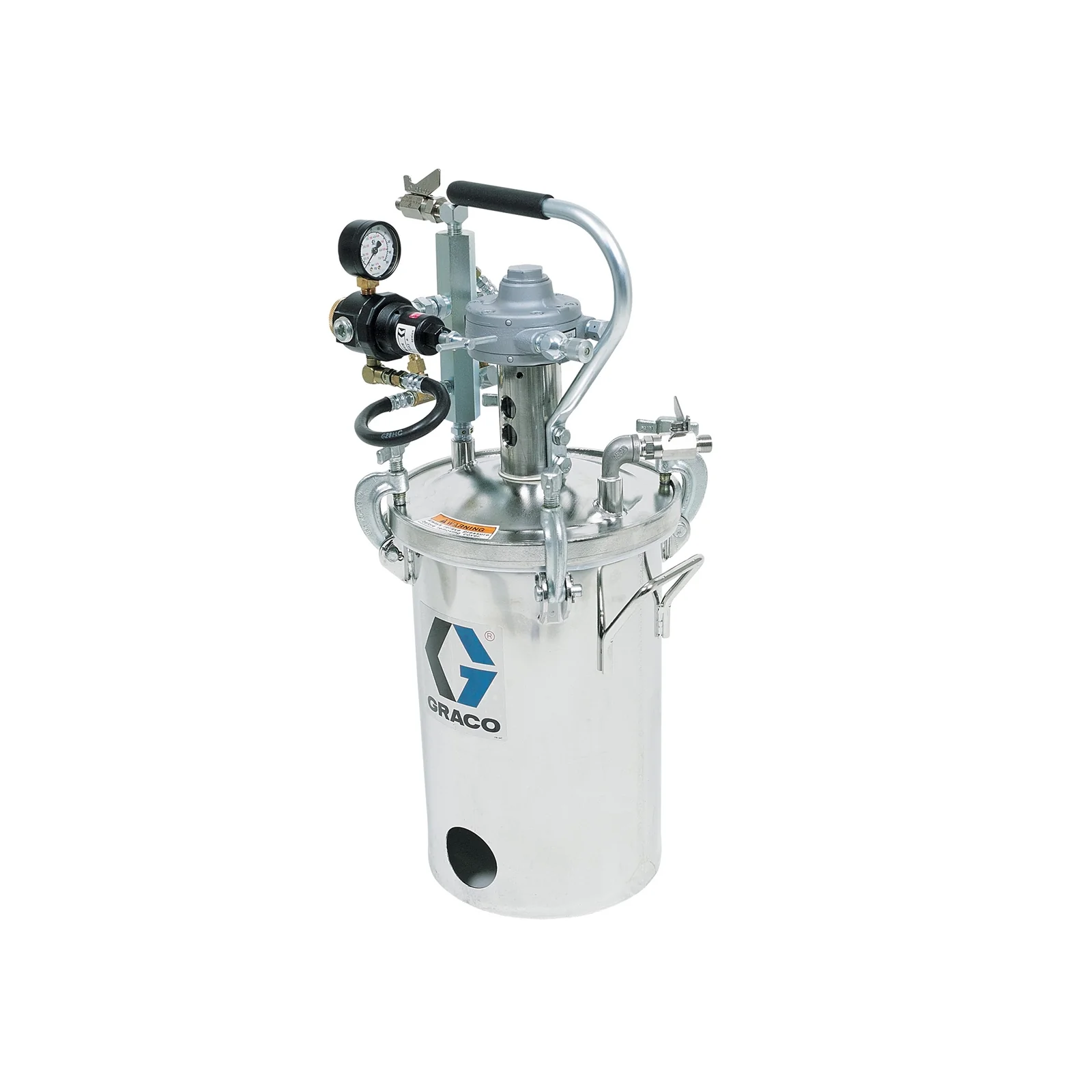 8 Litres (2 Gallon) Low Pressure (HVLP) Pot, Regulated to 1 bar (15 psi), ASME Rated, 64.5 cm (25.4 in) 14 kg (30 lbs), SST - Ysert