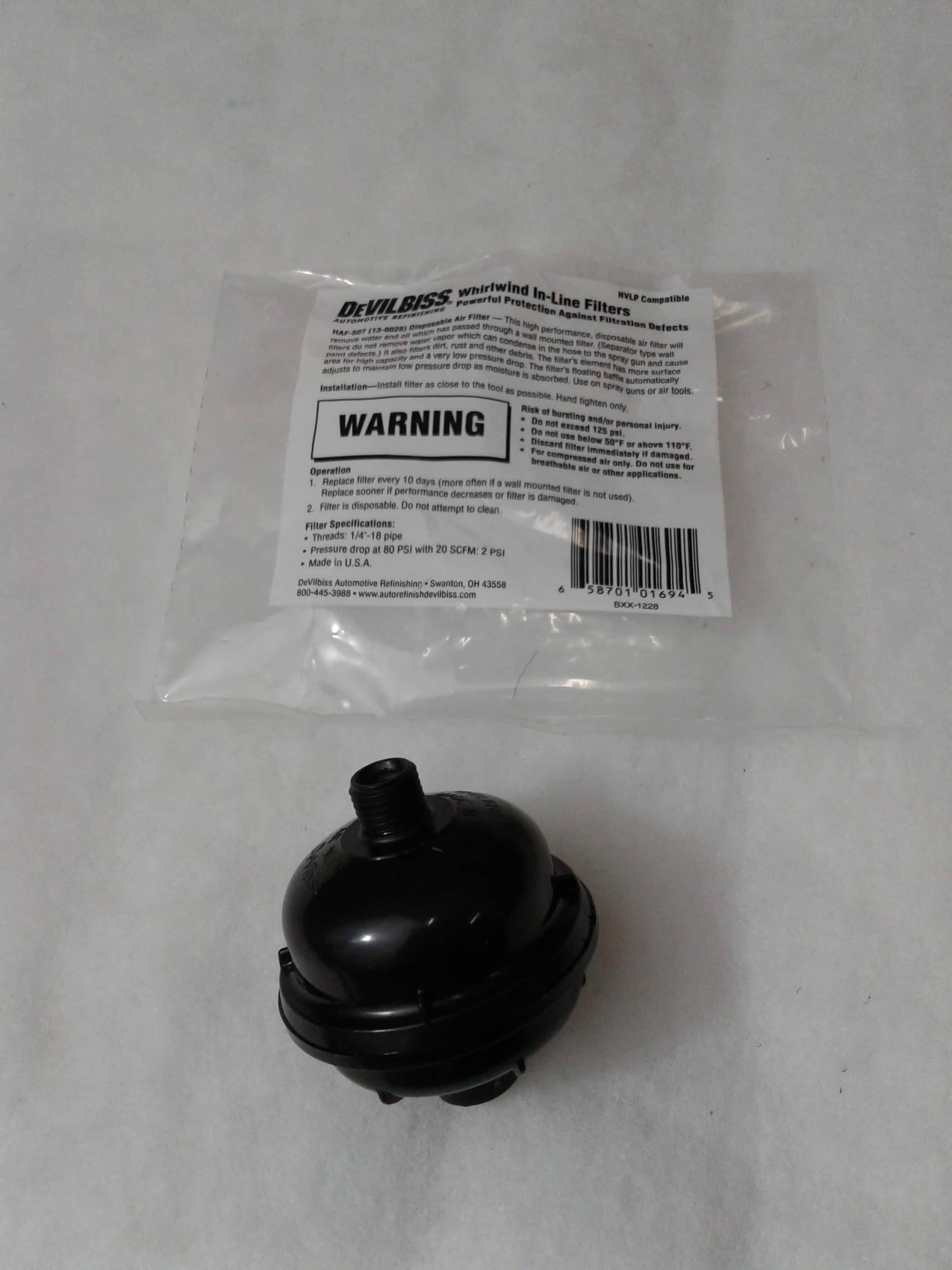Devilbiss Whirlwind™ In-Line Air Filter - Ysert