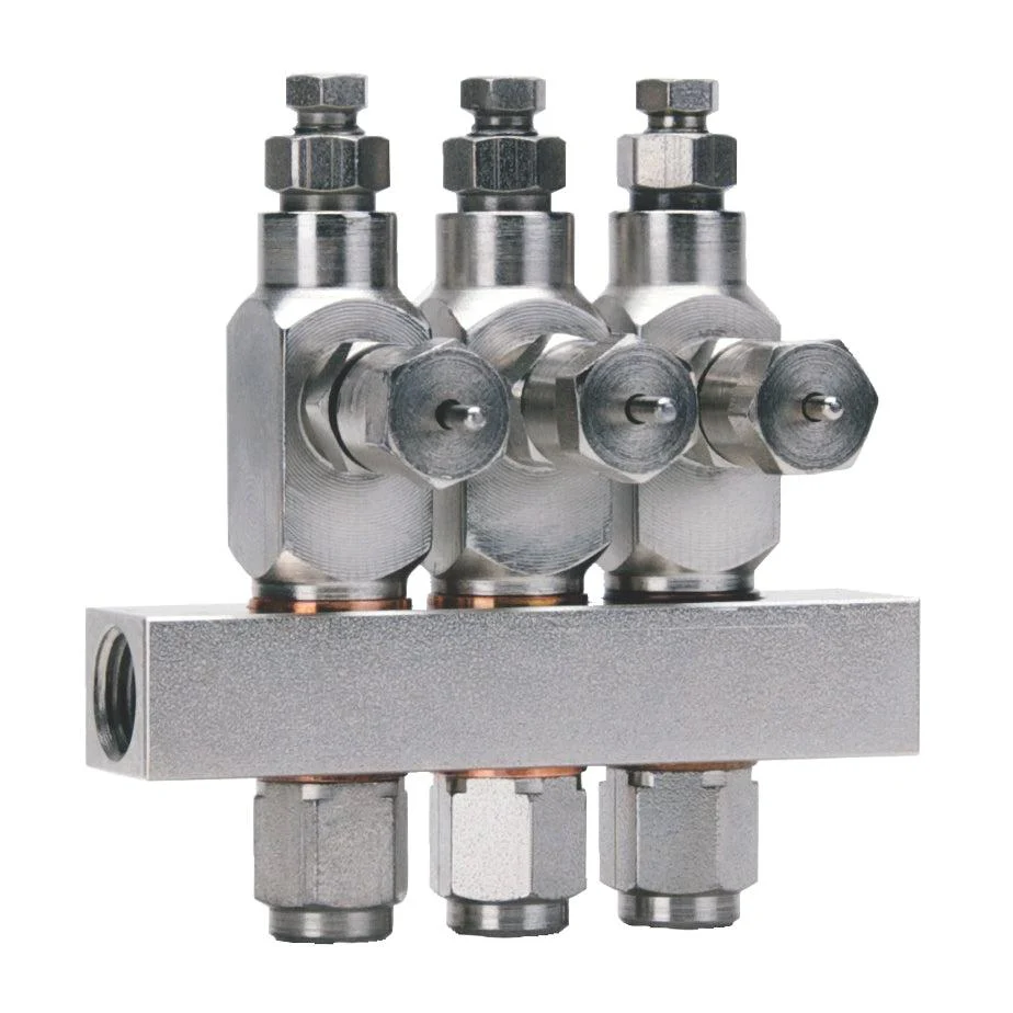 Graco GL-32™ Grease Injector, Carbon Steel, 3-Injector Manifold, 1/8 BSPP x 6 mm - Ysert