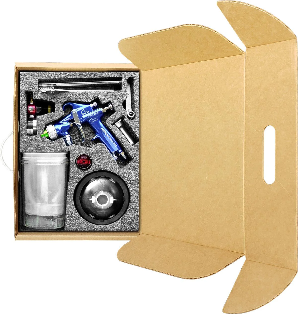 C.A Technologies CPR-FE (Finish Excellence) Compact Pressure Feed Spray Gun - CAT Pack w/ 1 QT 3M PPS Cup - Ysert