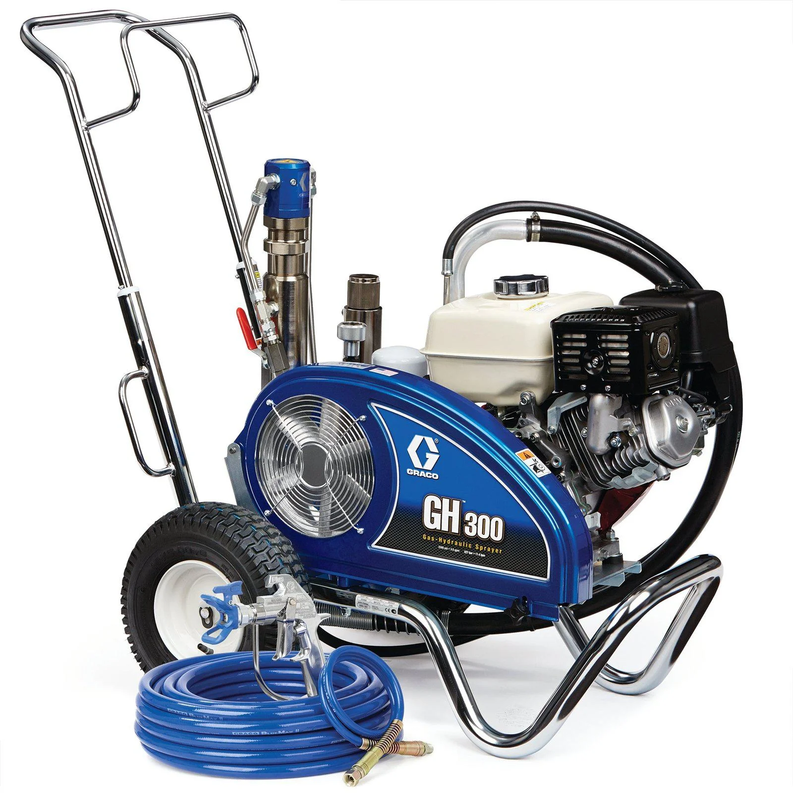 Graco GH 300 Standard Series 3000 PSI @ 3.0 GPM Gas Hydraulic Airless Sprayer - Cart - Ysert