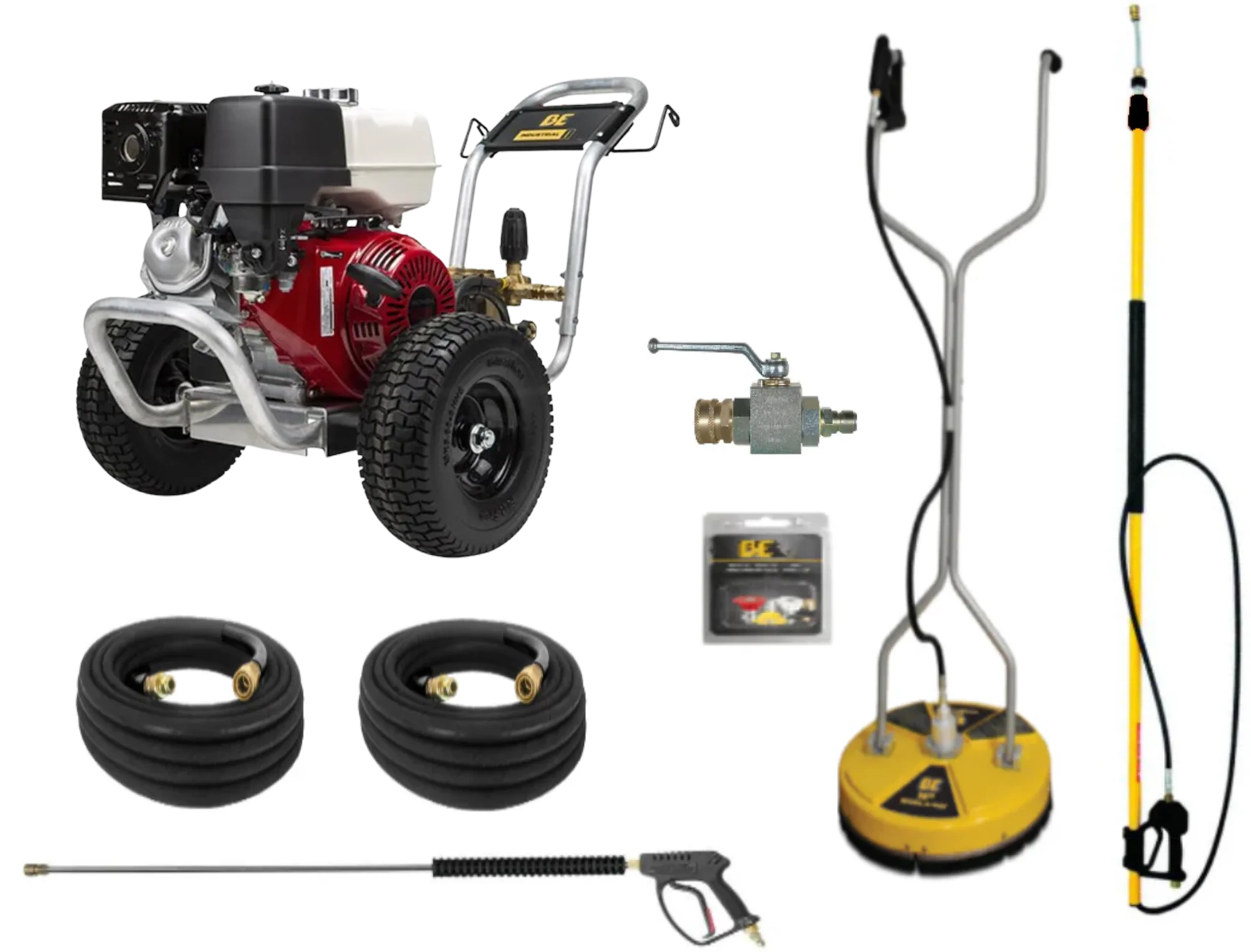 BE B4013HABG Professional 4000 PSI (Gas-Cold Water) Start Your Own Pressure Washing Business Kit w/ Honda GX390 Engine & SS Frame - Ysert