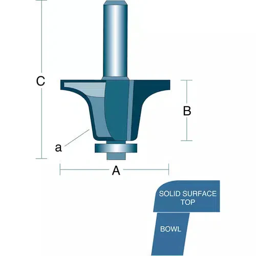 Roman Carbide DC1663 - Ogee Bowl 1/2