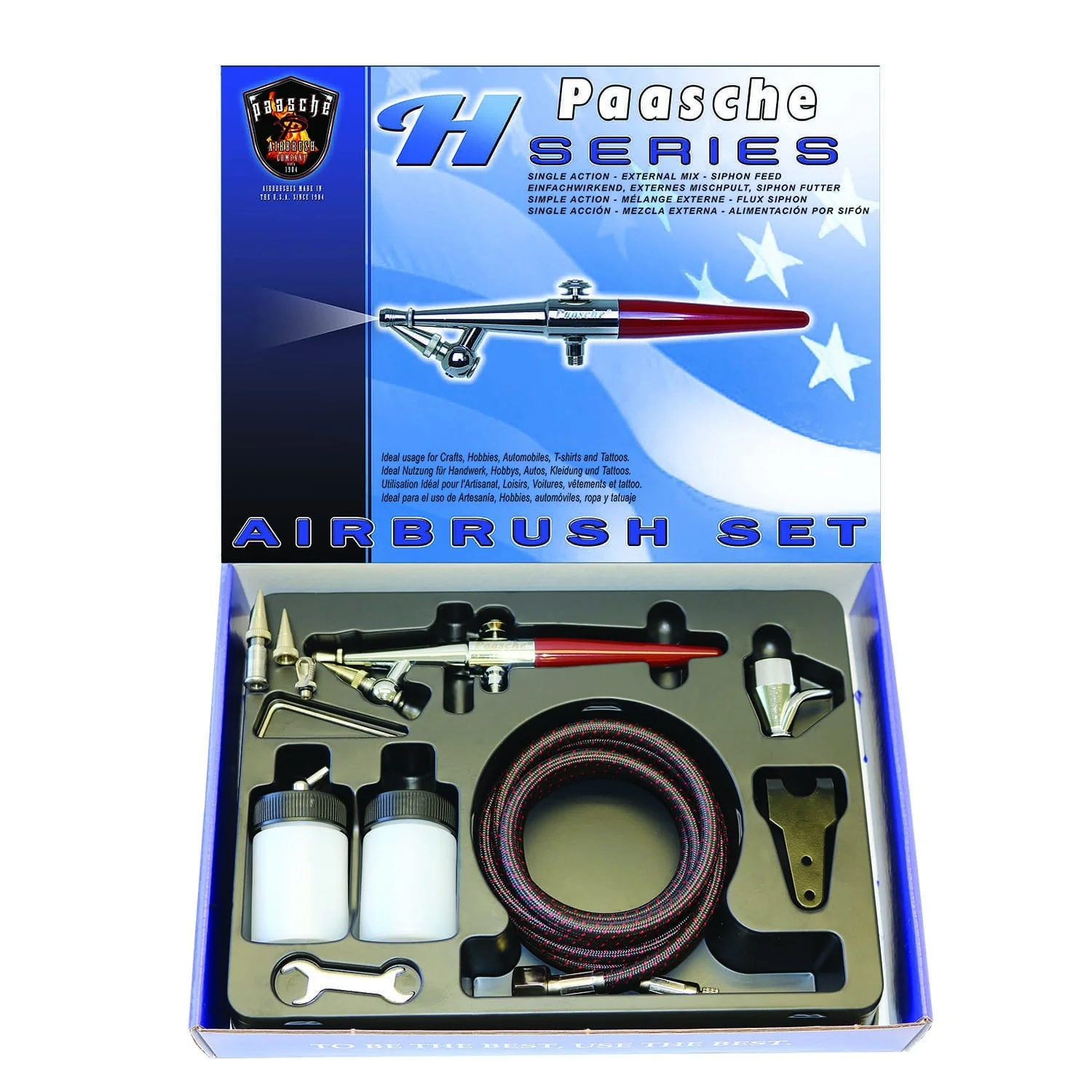 Paasche Single Action Set (.45, .65, & 1.05mm heads) & 1/8