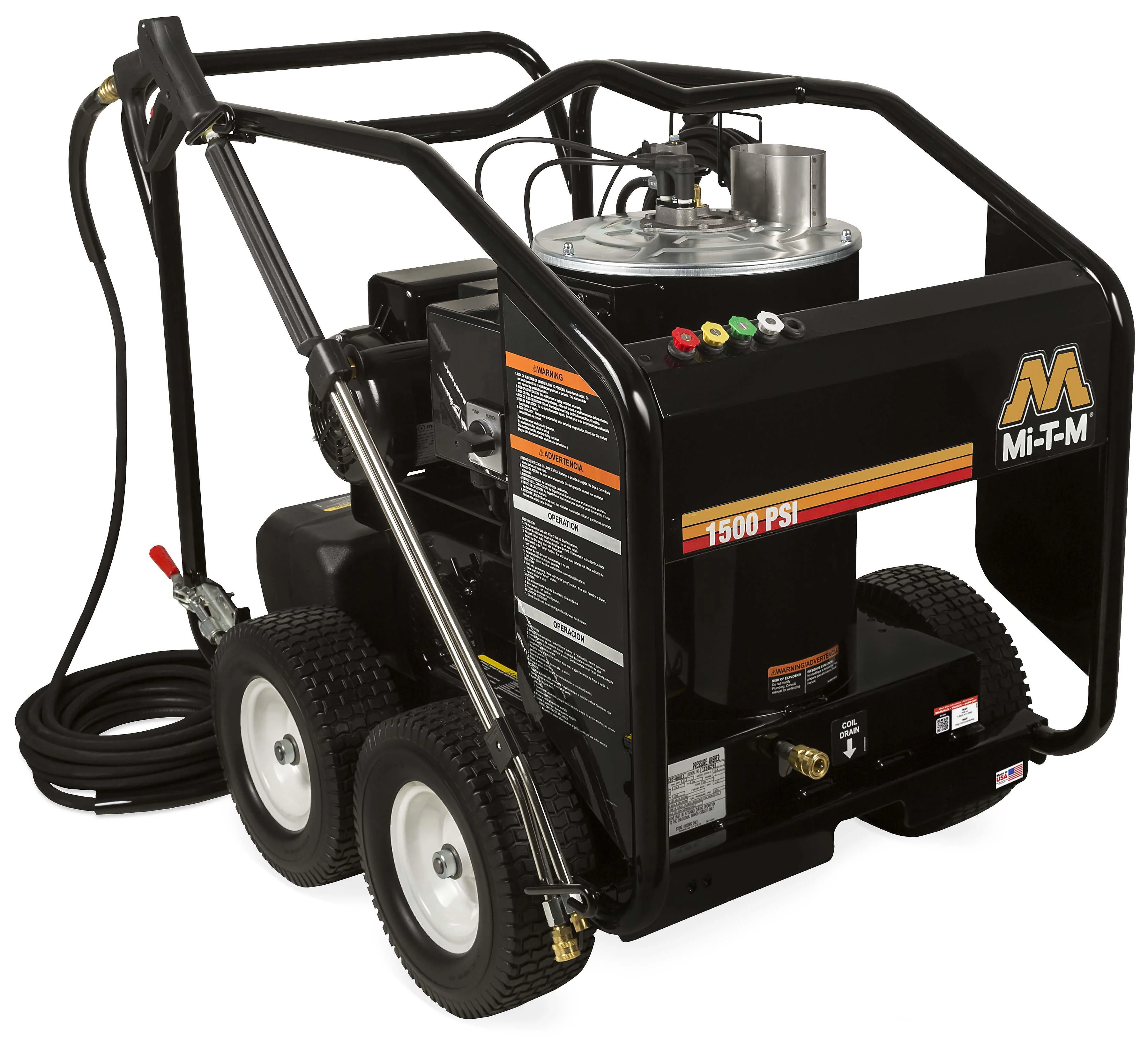 Mi-T-M HSE Series Power Washer - 1500 PSI @ 2.0 GPM, Hot Water, General Pump, Direct Drive - Ysert