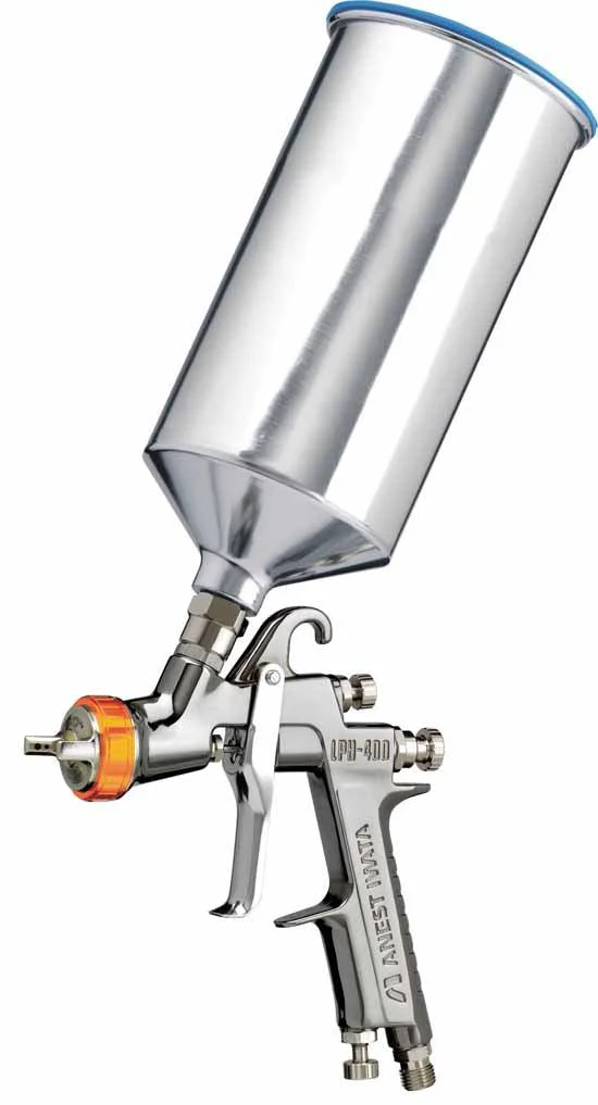 IWATA LPH400-144LVX HVLP Gravity Feed Spray Gun w/ PCG7EM 700ML Aluminum Cup - Ysert