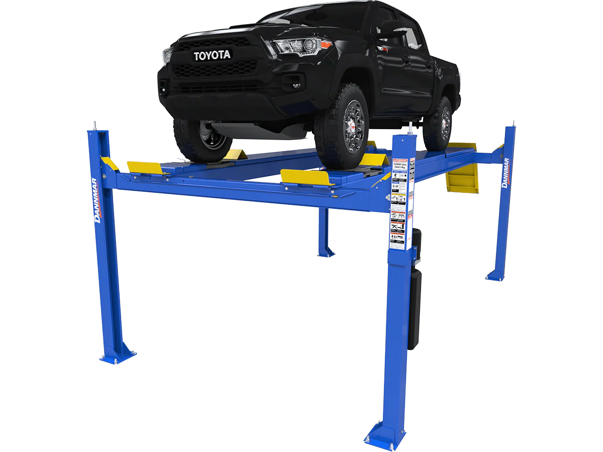DANNMAR 5175318 D4-12A 12,000-lbs. Capacity Alignment Four-Post Lift w/ Slip Plates & Turnplates - Ysert
