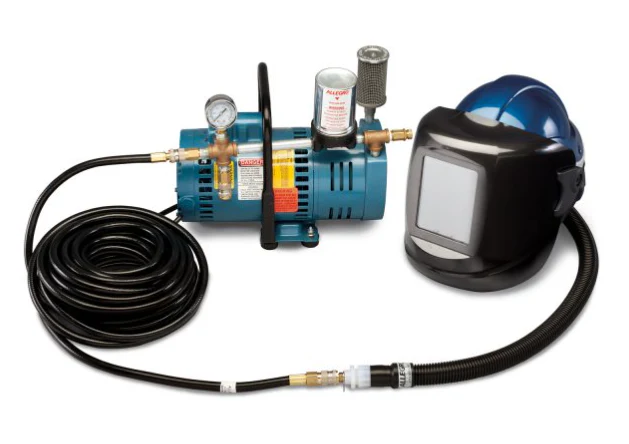 Allegro 2-Worker SAR Shield w/ Black Welding Helmet System with two 50’ Hoses - Ysert