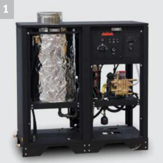 K'A'RCHER German Engineered 2300 PSI @ 3.5 GPM Direct Drive 8.1hp 208V Single Phase K'a'rcher Axial  Electric Hot Water Pressure Washer LP Gas Heated - Ysert
