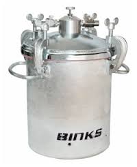 Binks 183S 5 Gallons ASME Stainless Steel Pressure Tank - No Regulated & No Agitator - Ysert