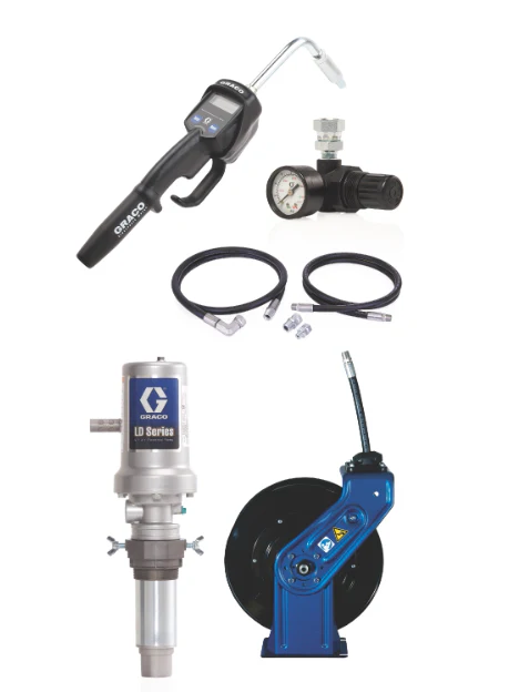 Graco 24K835 Ld Series 5:1 Deluxe Oil Pump With Sd™ Series 1/2 In. X 35 Ft. Hose Reel Package - Manual Meter Type - Ysert