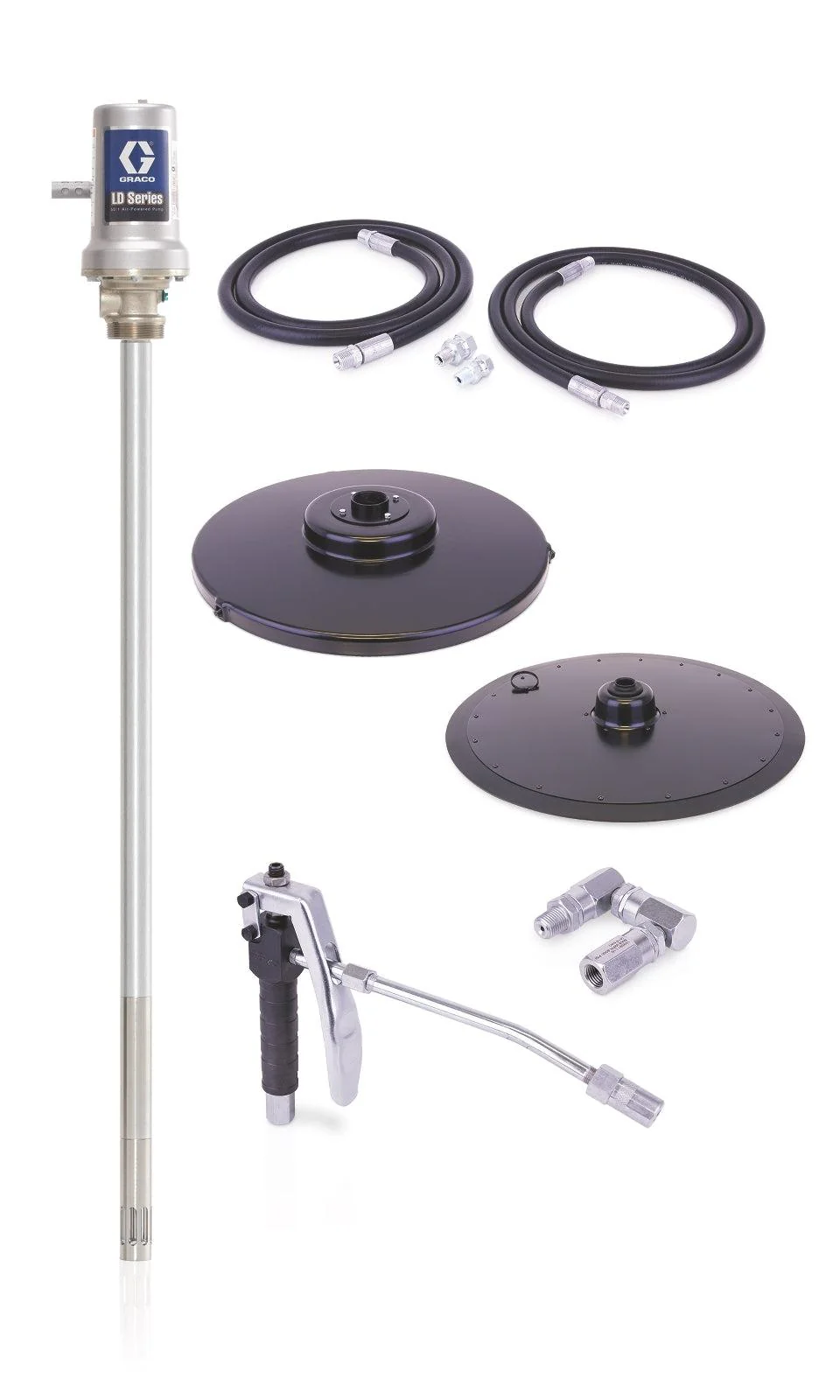 Graco LD Series 50:1 400 lb (180 kg) Grease Drum CE Pump Package - BSPT - Ysert