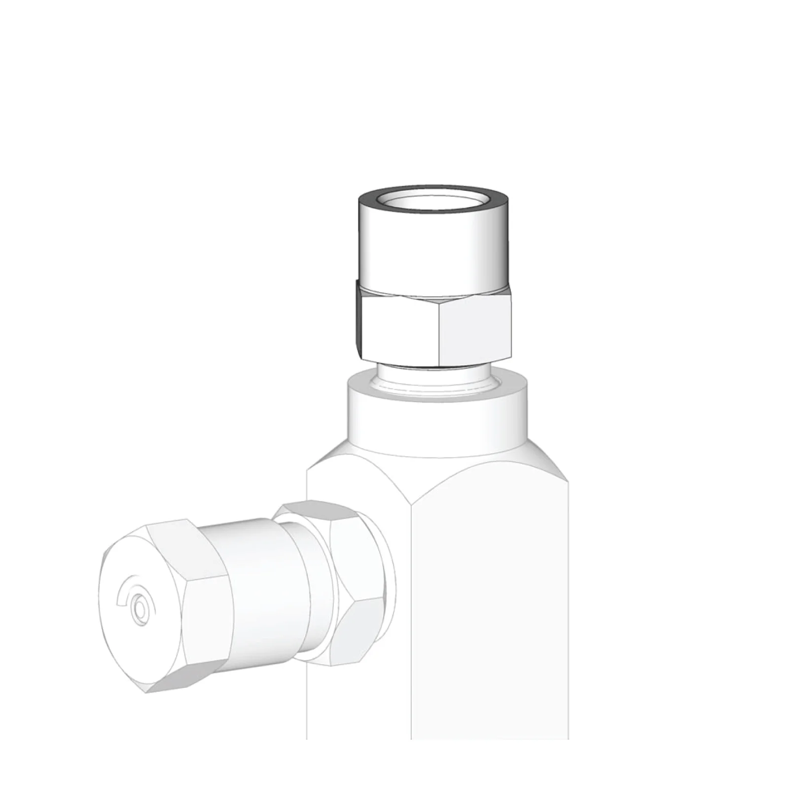 GL-32, GL-33, GL-42, and GL-43 Outlet Fitting - 1/8 NPT(f) outlet, stainless steel - Ysert