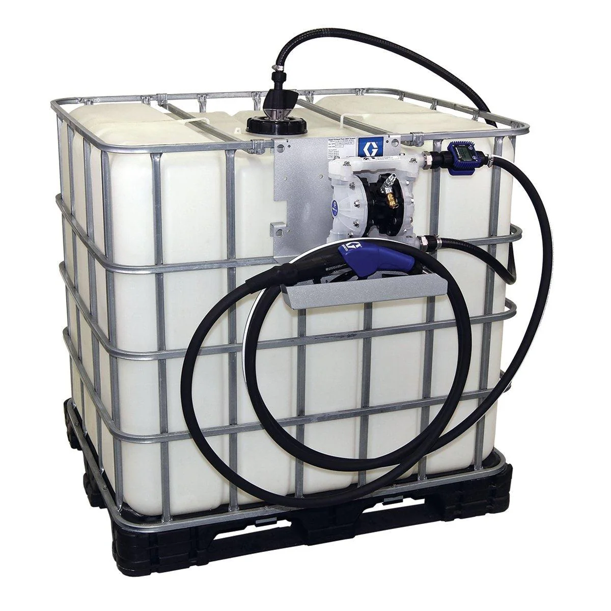 Graco SD™ Blue Pump Tote Package - 5 ft (1.5 m) Suction Hose Length - Automatic Nozzle - SST Clamp Fittings - Ysert