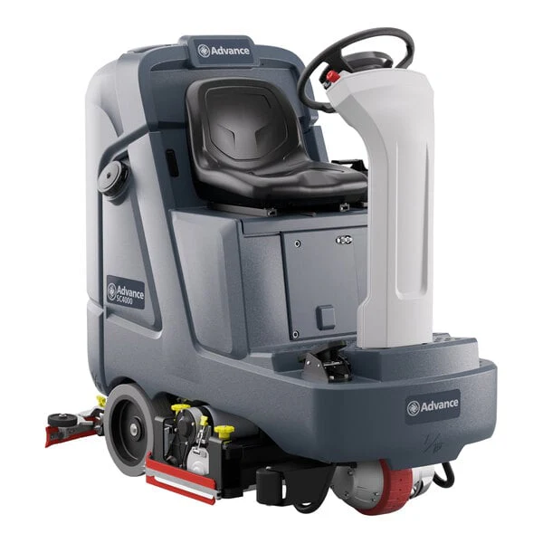 Advance 56120011 SC4000 28C Rider Floor Scrubber Three 220 Ah wet batteries, onboard charger and brushes - Ysert