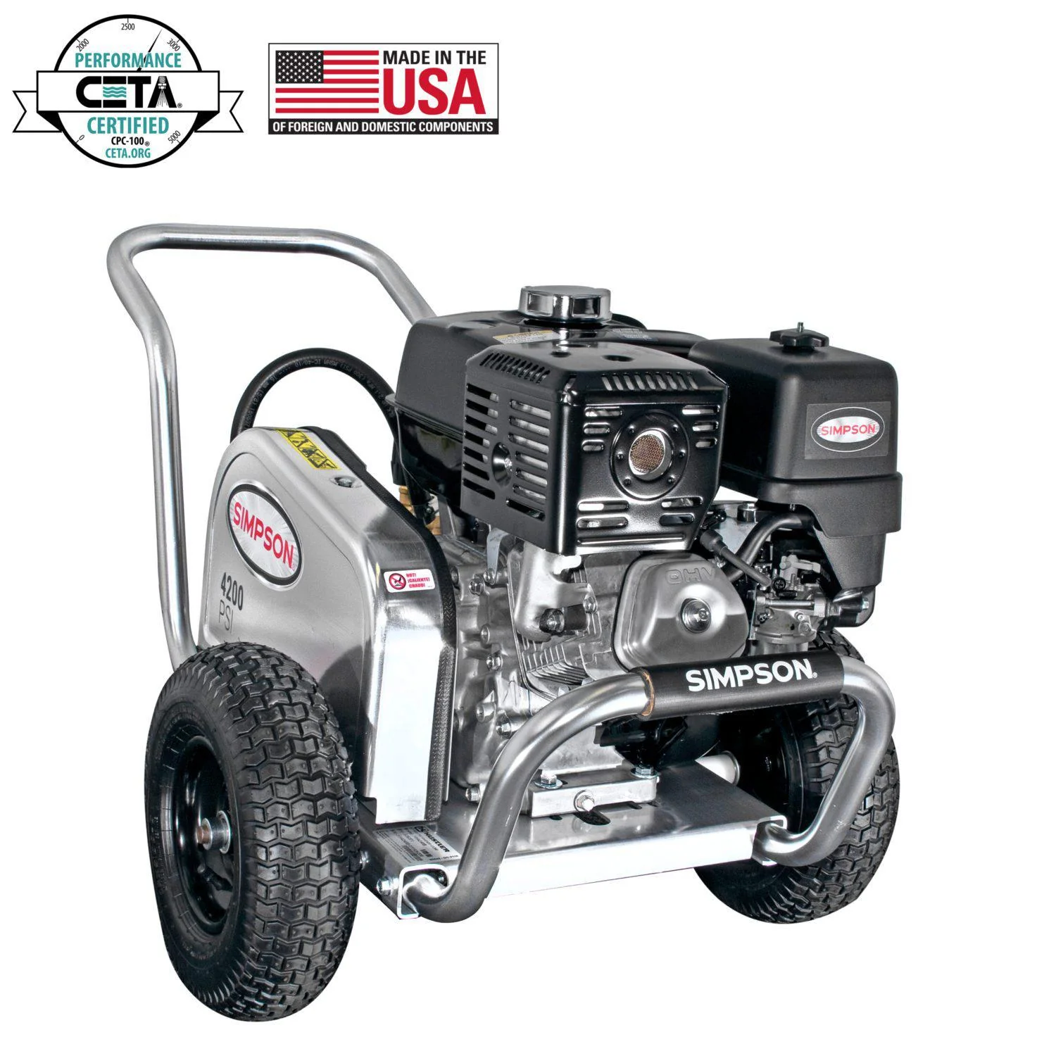 4200 PSI @ 4.0 GPM Cold Water Belt Drive Gas Pressure Washer by SIMPSON (49-State) - Ysert