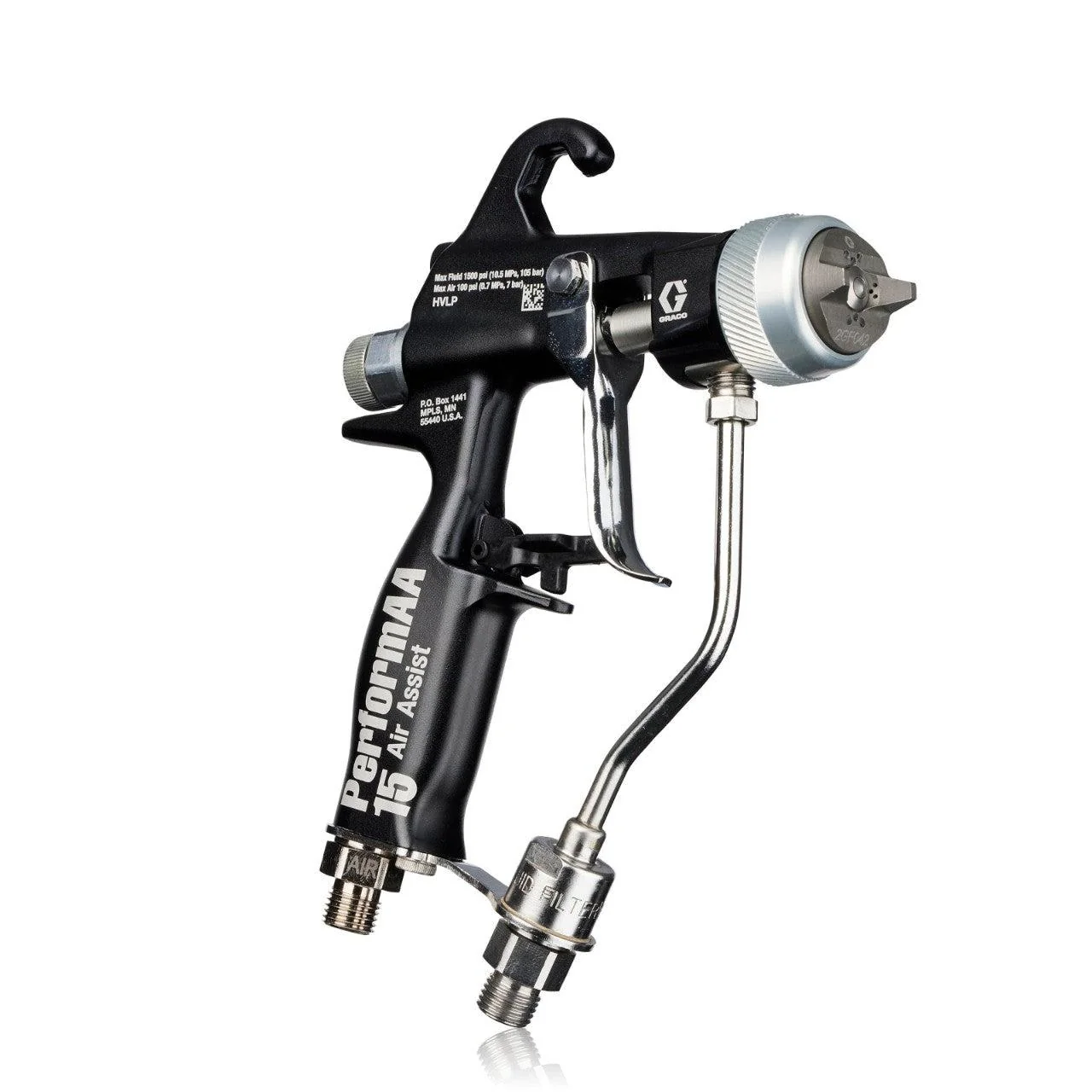 Graco PerformAA 1500 Air Assist Gun w/ Wood Lacquer Air Cap & Light Trigger Pull - Ysert