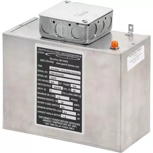 Grizzly G5840 - Static Phase Converter - 1/2 to 1-1/2 HP - Ysert