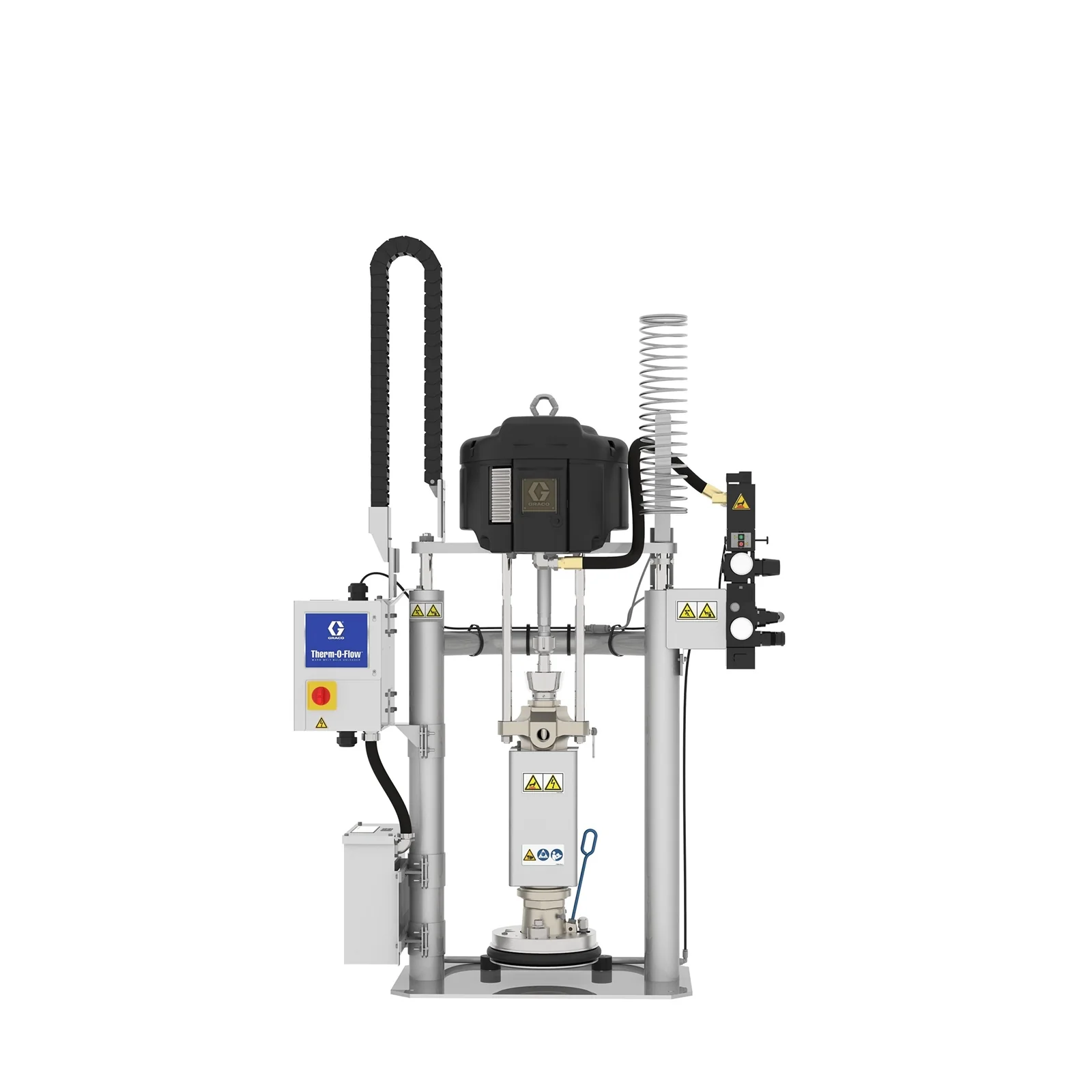 36:1 TOFw Check-Mate Severe Duty, Heated, 5 Gal (20L) D60, 5 Gal (20L) Carbon Steel/Aluminum Platen, EPDM, 480V, No ADM - Ysert