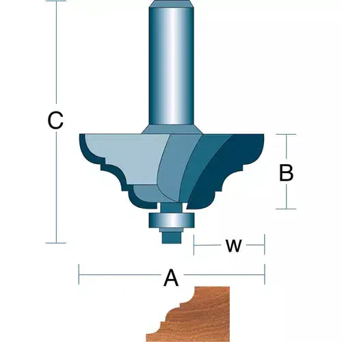Roman Carbide DC1425 - Double Cove & Bead 1/2