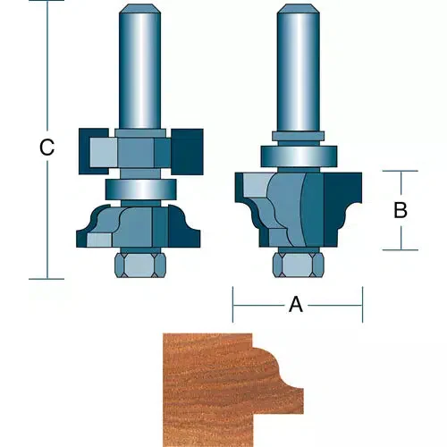 Roman Carbide DC1554 - Window with Sash Female 1/2