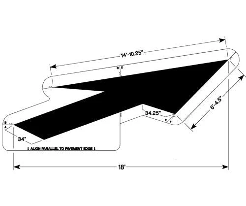 NEWSTRIPE Federal Lane Drop Arrow - Ysert