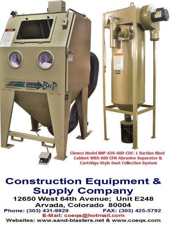 Clemco BNP 65 Suction Blast Cabinet - Coventional Single Phase - BNP-65S-300 CDC - Ysert
