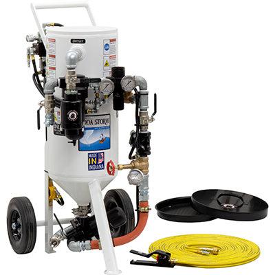 Pneumatic SODA Storm 150 PSI Pressure Hold System 1.5 cu.ft. Portable Abrasive Soda Blast Pot - Ysert