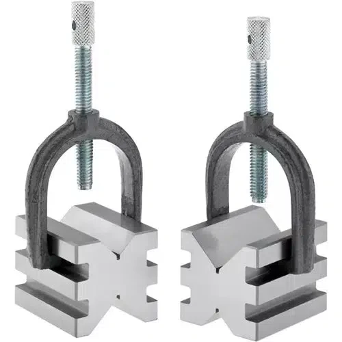 Grizzly T23889 - V-Block Set with Clamp-Double Slot - Ysert