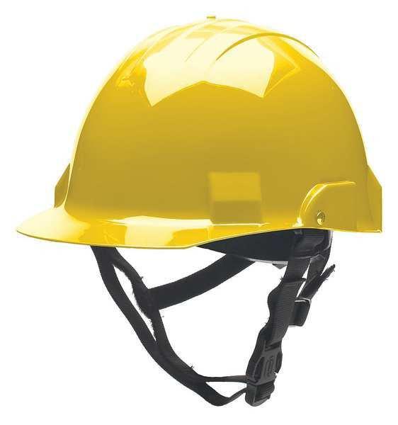 Bullard Fire/Rescue Helmet (Yellow Thermoplastic w/ 8-Point Ratchet Suspension and 2-Point Chinstrap, Vinyl Brow Pad) - Ysert