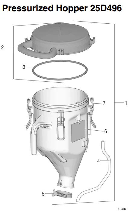 Graco 17V946 Pressurized Hopper Assembly - Ysert