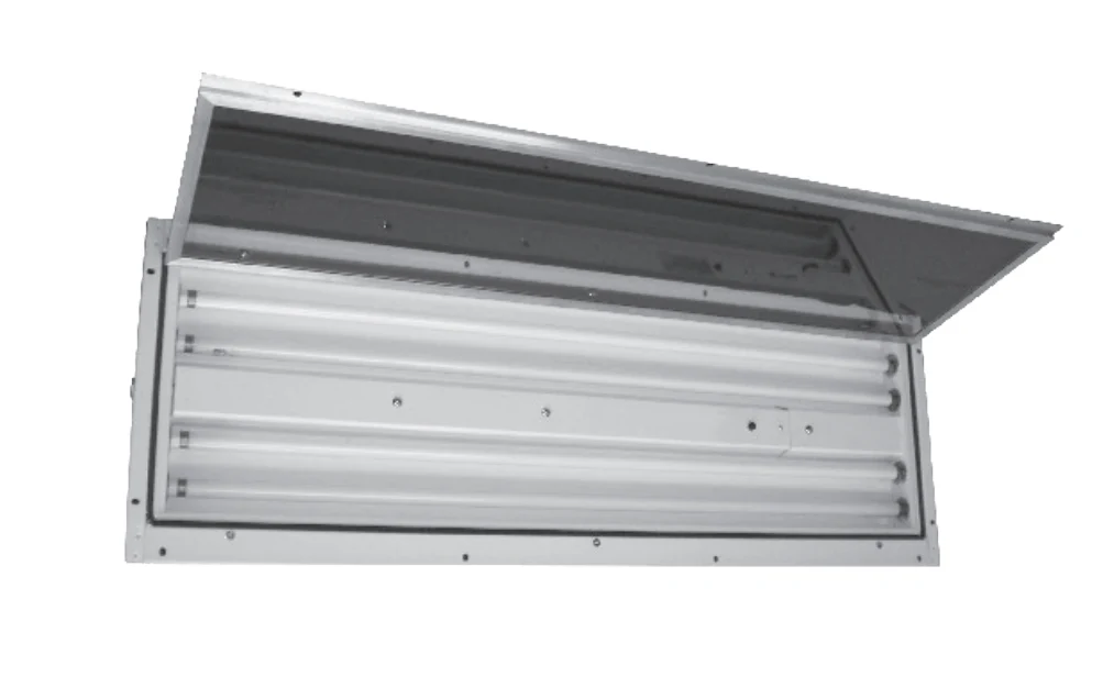 Slim Light 4' (4) Lamp Inside Access Paint Booth Light Fixture - Ysert