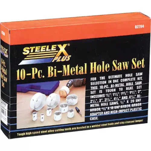 Steelex Plus D2784 - Bi-Metal Hole Saw Sets - 10 pc. - Ysert