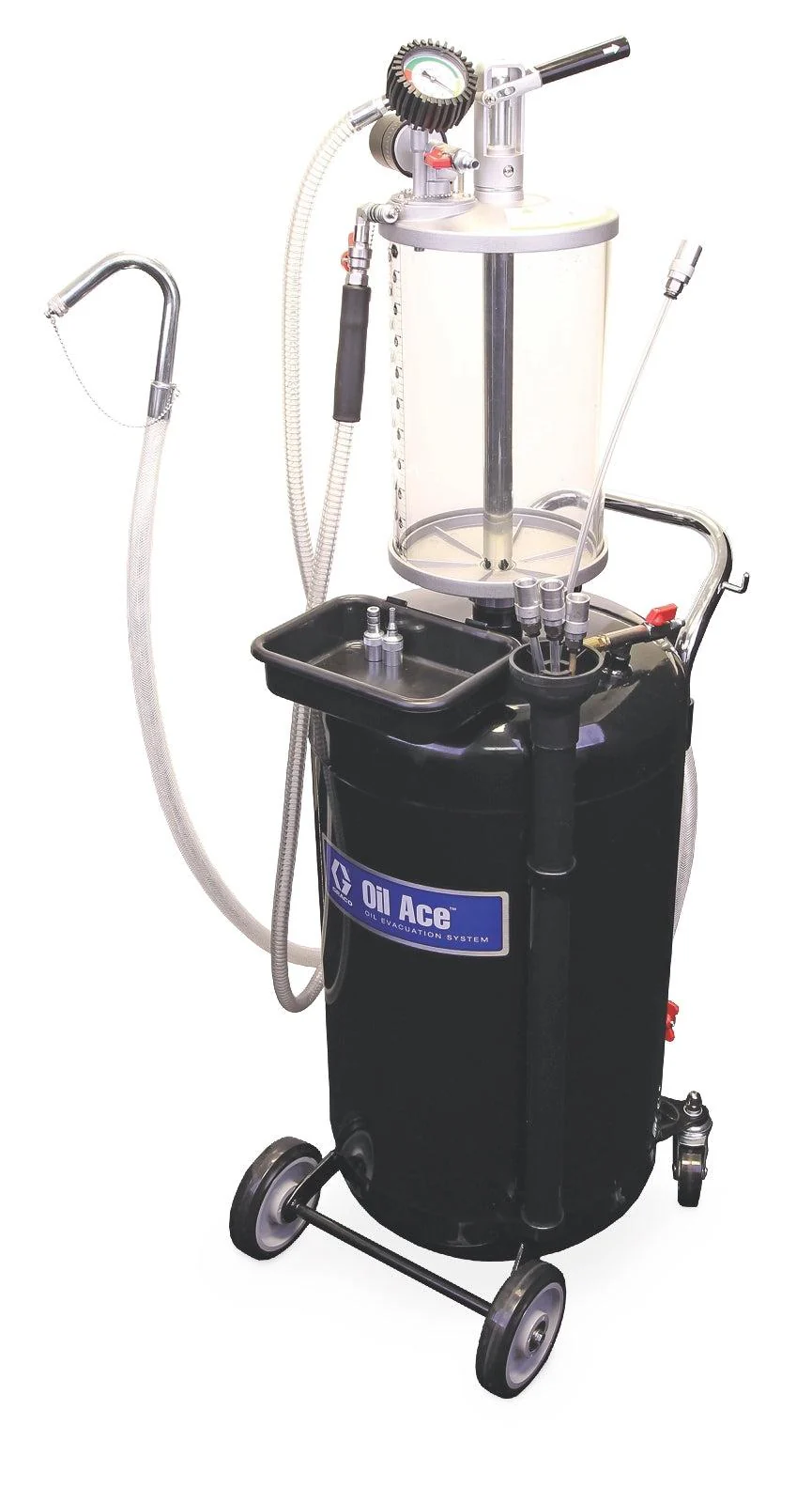 Graco Waste Oil Evacuation System with 24 gal (90 l) Steel Tank, Suction Probes and Adapters - Ysert