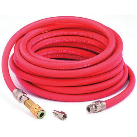DevilBiss® 220002 3-Piece Reusable Air Hose Assembly, 25 ft, 5/16 in ID x 5/8 in OD, Synthetic Rubber - Ysert