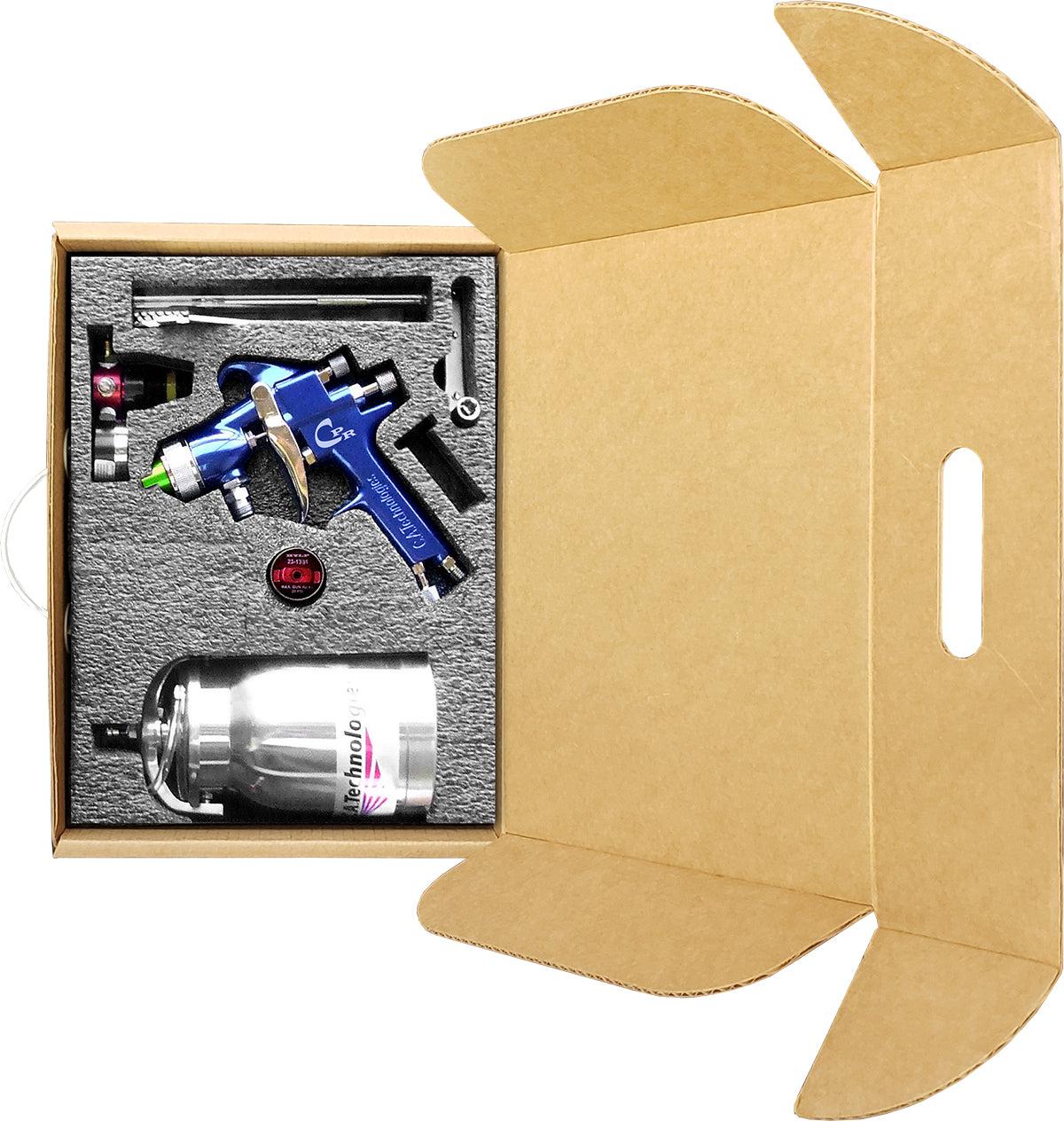 C.A Technologies CPR Compliant (Fine Finish) Pressure Feed Spray Gun - CAT Pack w/ 1 QT Aluminum Cup - Ysert