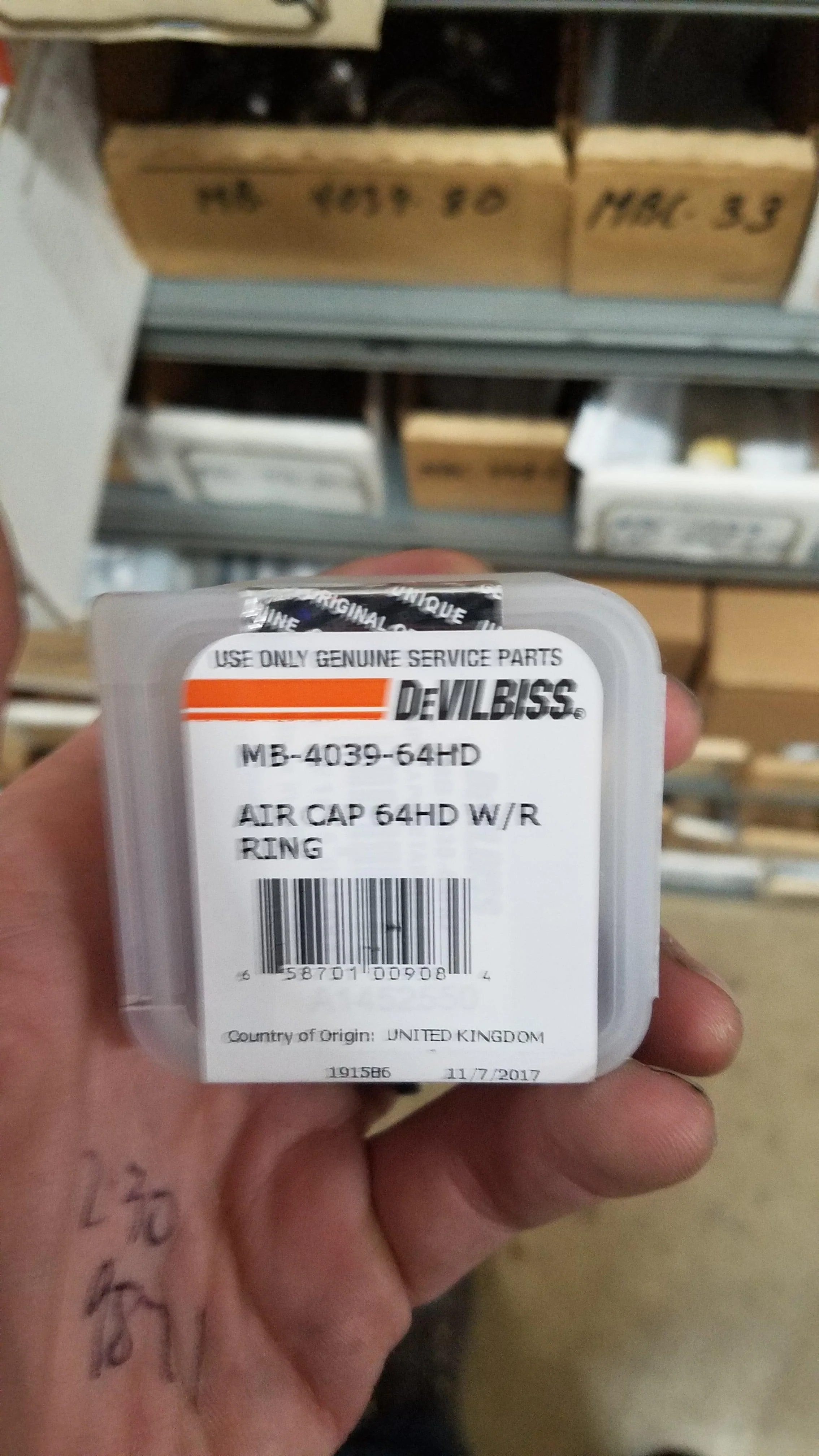 Devilbiss MB-4039-64HD Air Cap 64HD W/R Ring - Ysert