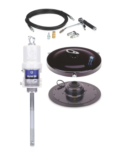 Graco 245694 Fire-Ball® 300 Series 50:1 25 To 50 Lb. (11.3 To 23 Kg) Grease Pump - Portable Pail Dispenser Package - Ysert