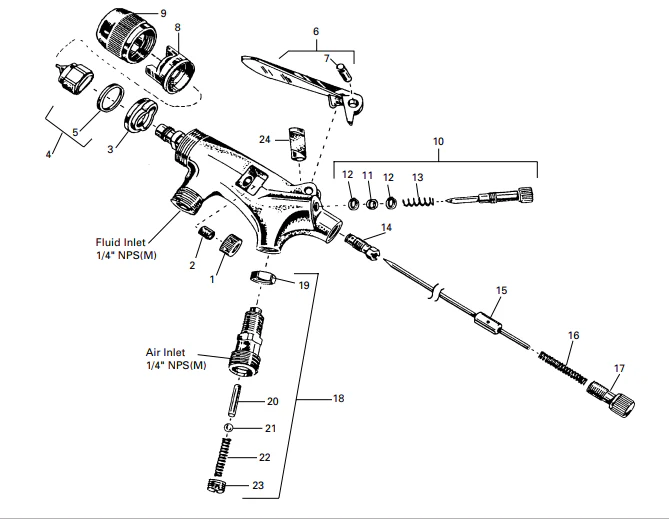 Devilbiss Stem (Kit of 5) - Ysert