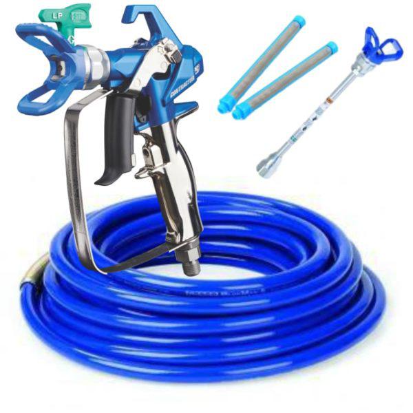 Graco Contractor PC Gun & Hose Kit with RAC X FFLP 210, 25ft Hose, & Extension - Ysert