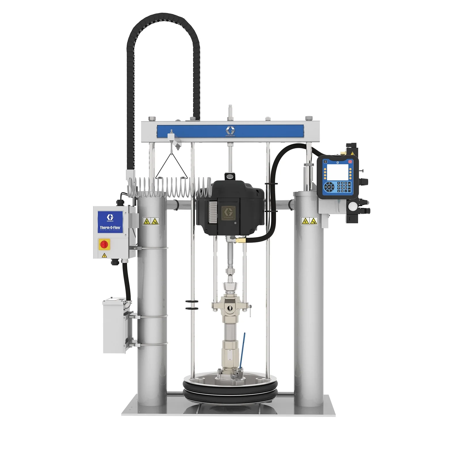 36:1 TOFw Check-Mate Severe Duty, Ambient, 55 Gal (200L) D200s, 16 Gal (60L) Aluminum Platen, EPDM, 240V, ADM - Ysert