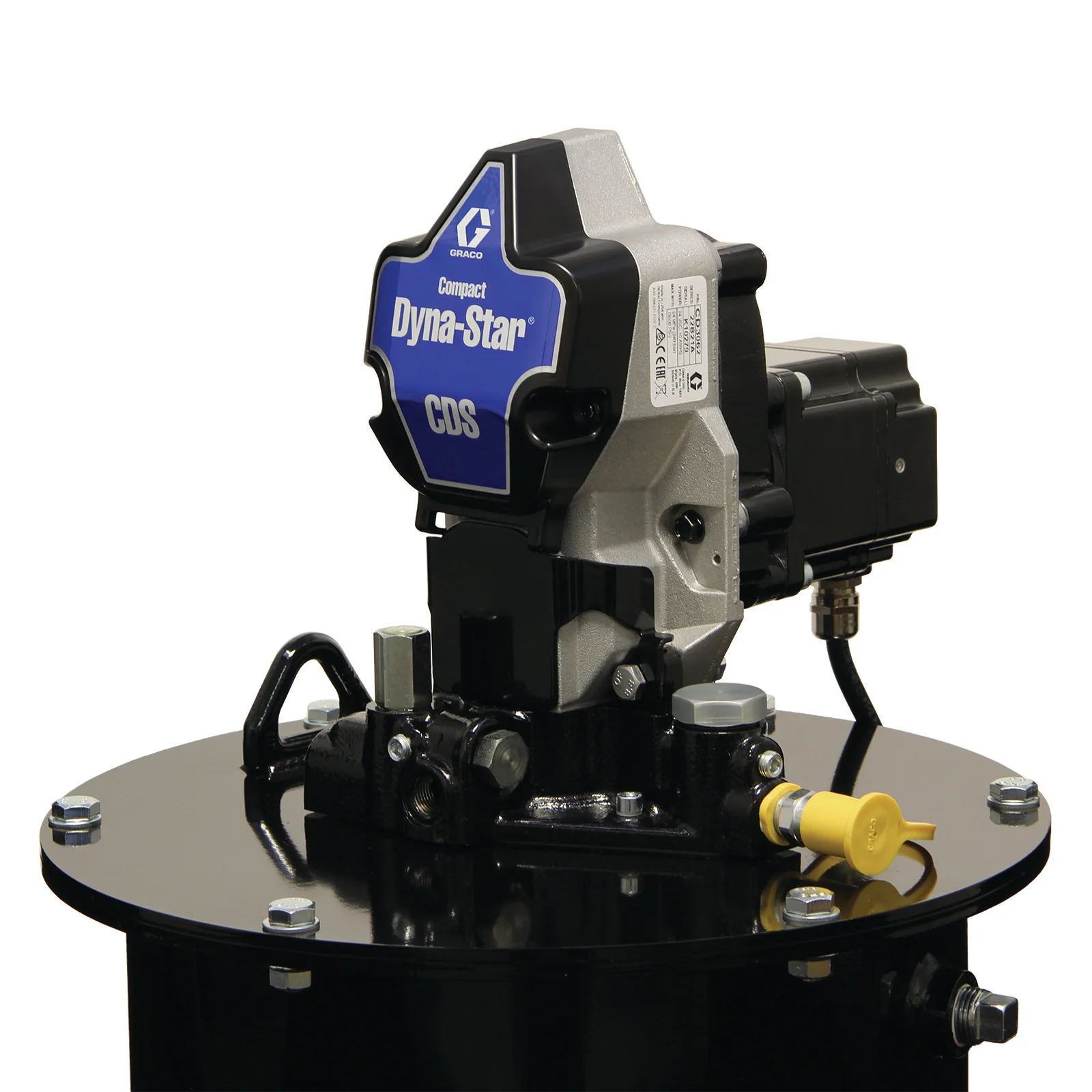 Graco Compact Dyna-Star® 24 VDC Grease Pump and 60 lb Reservoir, Follower Plate, Level Reporting - Ysert