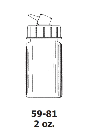 Binks 59-81 2 Oz Bottle ASM  (Plastic) - Ysert