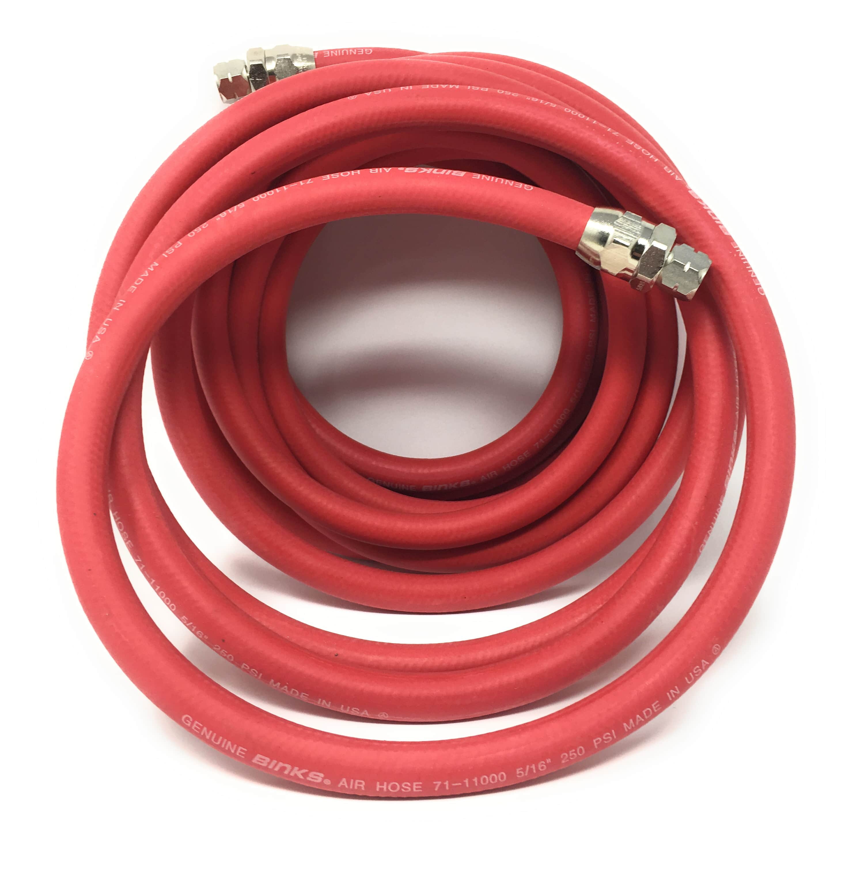 Binks 71-1356 50 Feet of 3/8″ Air Hose with 1/4″ (f) NPS Connections - Ysert