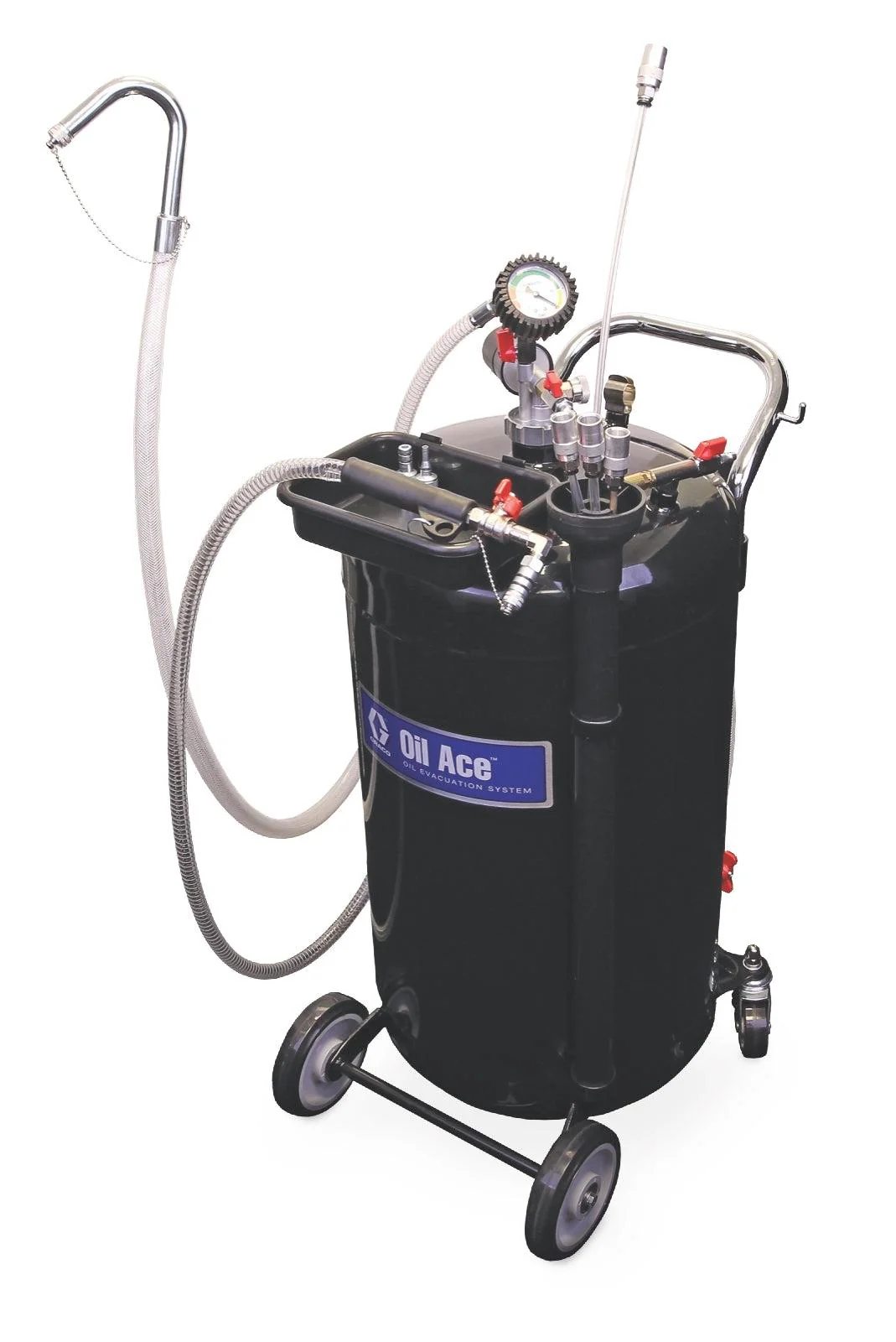 Graco Waste Oil Evacuation System with 90 L (24 gal) Steel Tank, Suction Probes and Adapters - Ysert